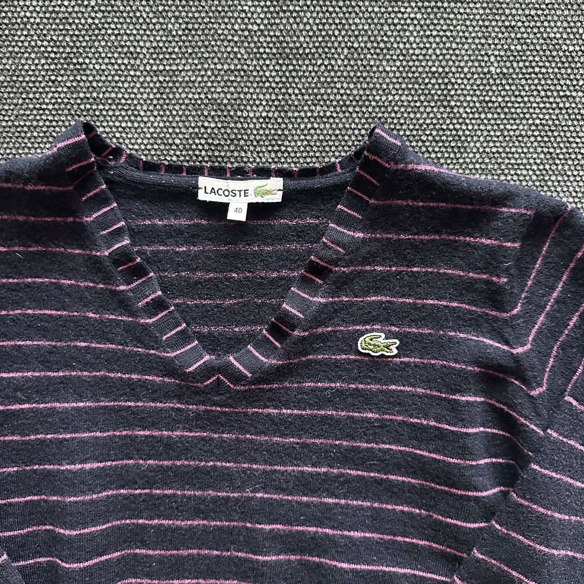 Lacoste Wollpullover mit Streifen – Ansicht 2