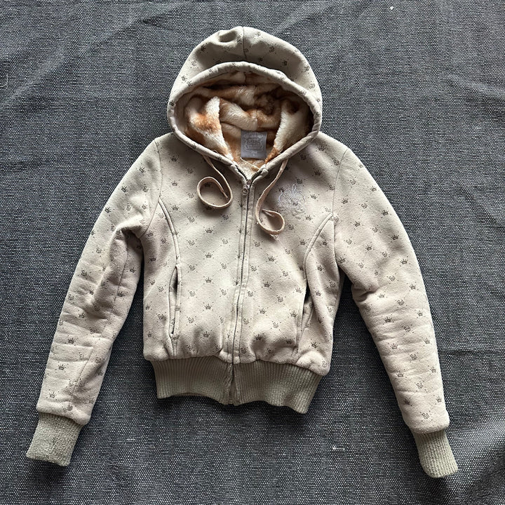 Gefütterter Zip-Hoodie mit Monogramm – Ansicht 1