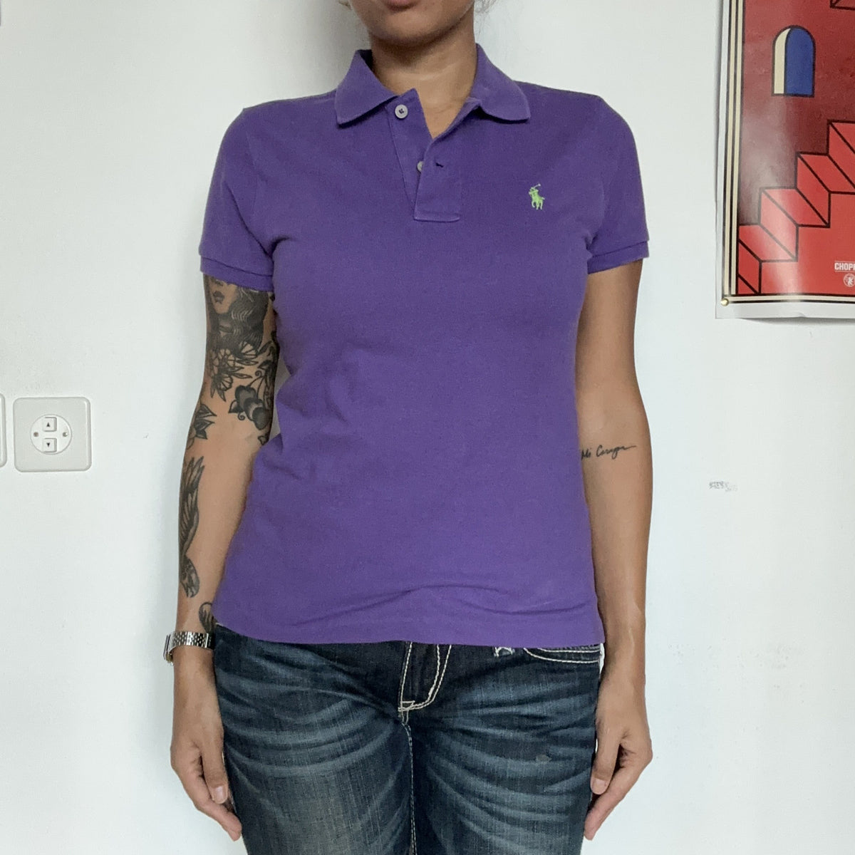 Polo Ralph Lauren Skinny Polo Violett – Ansicht 2