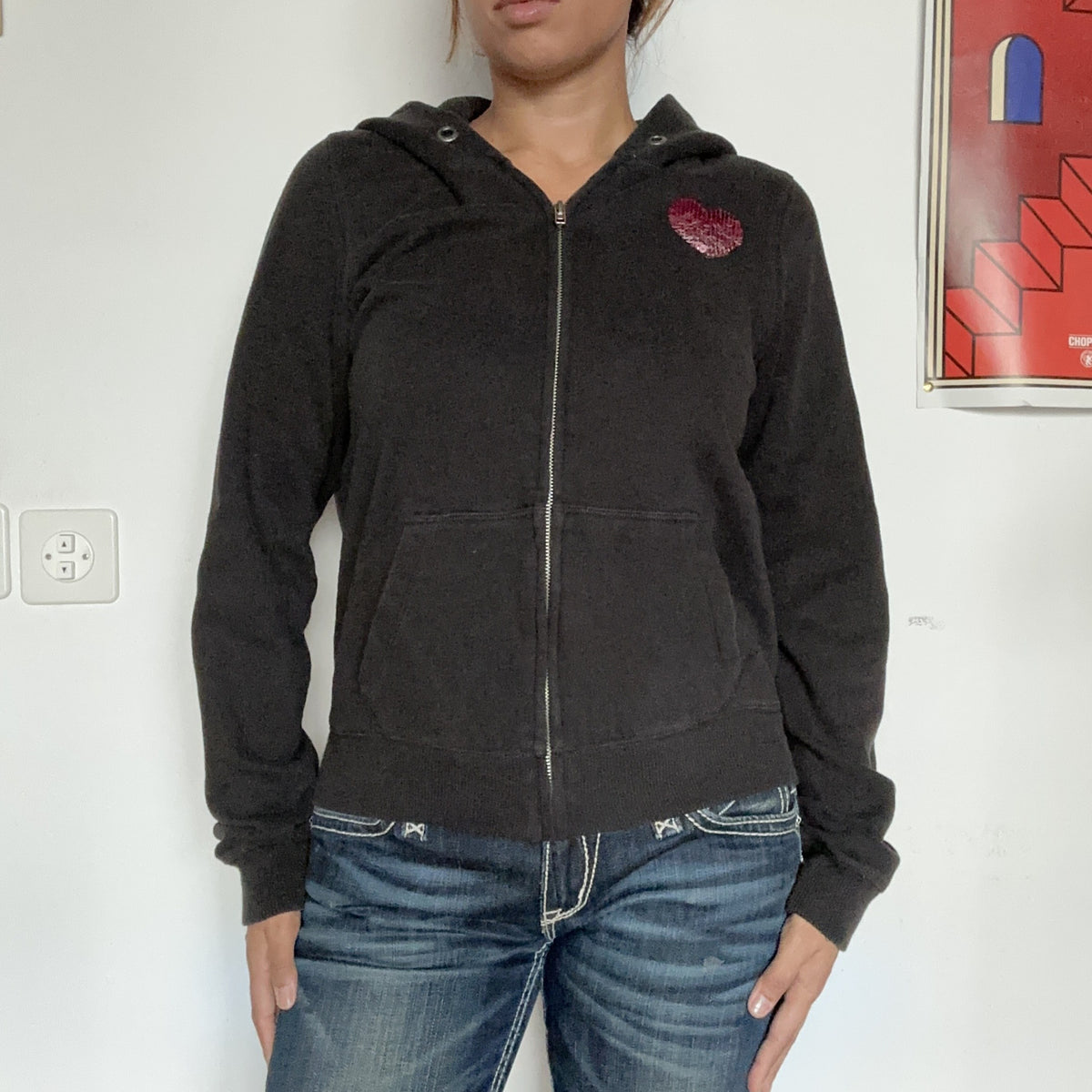 PINK Victoria's Secret Zip-Hoodie Grau – Ansicht 2