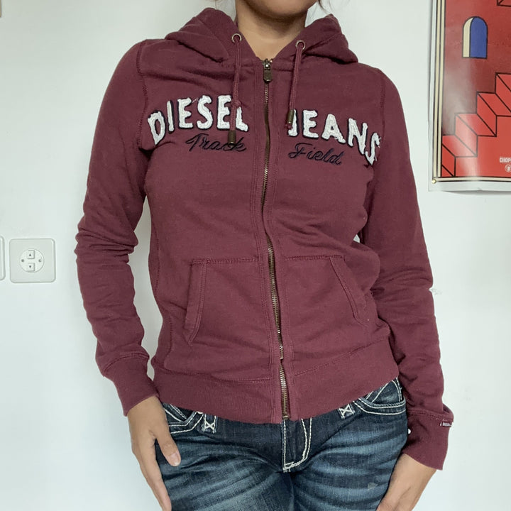 Diesel Jeans Track & Field Zip-Hoodie Bordeaux