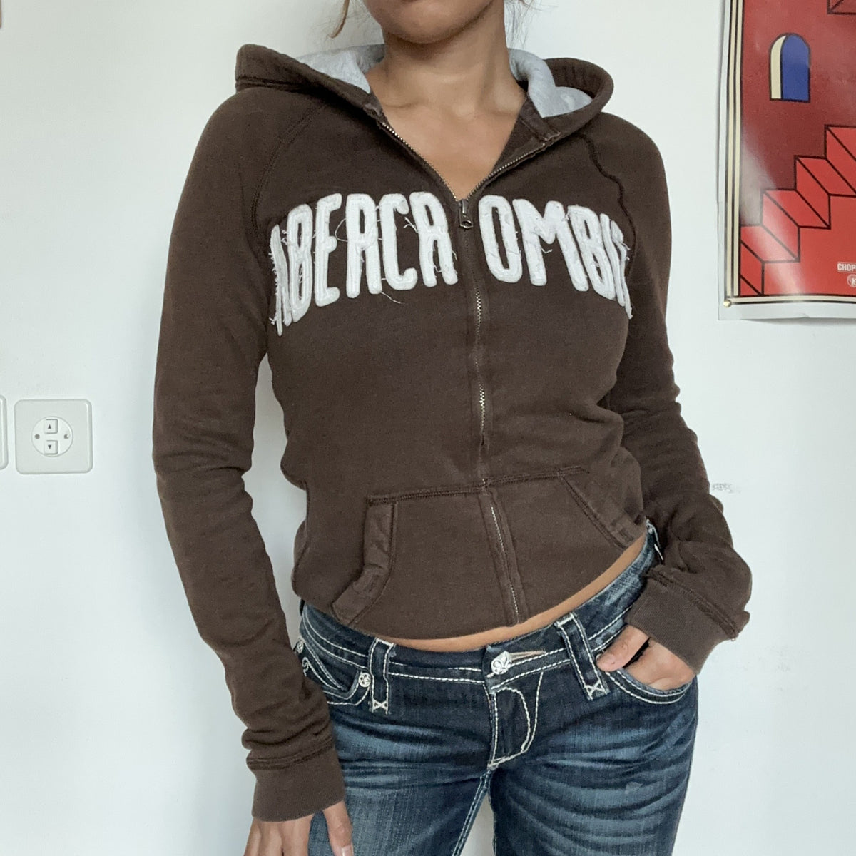 Abercrombie New York Zip-Hoodie Braun – Ansicht 2