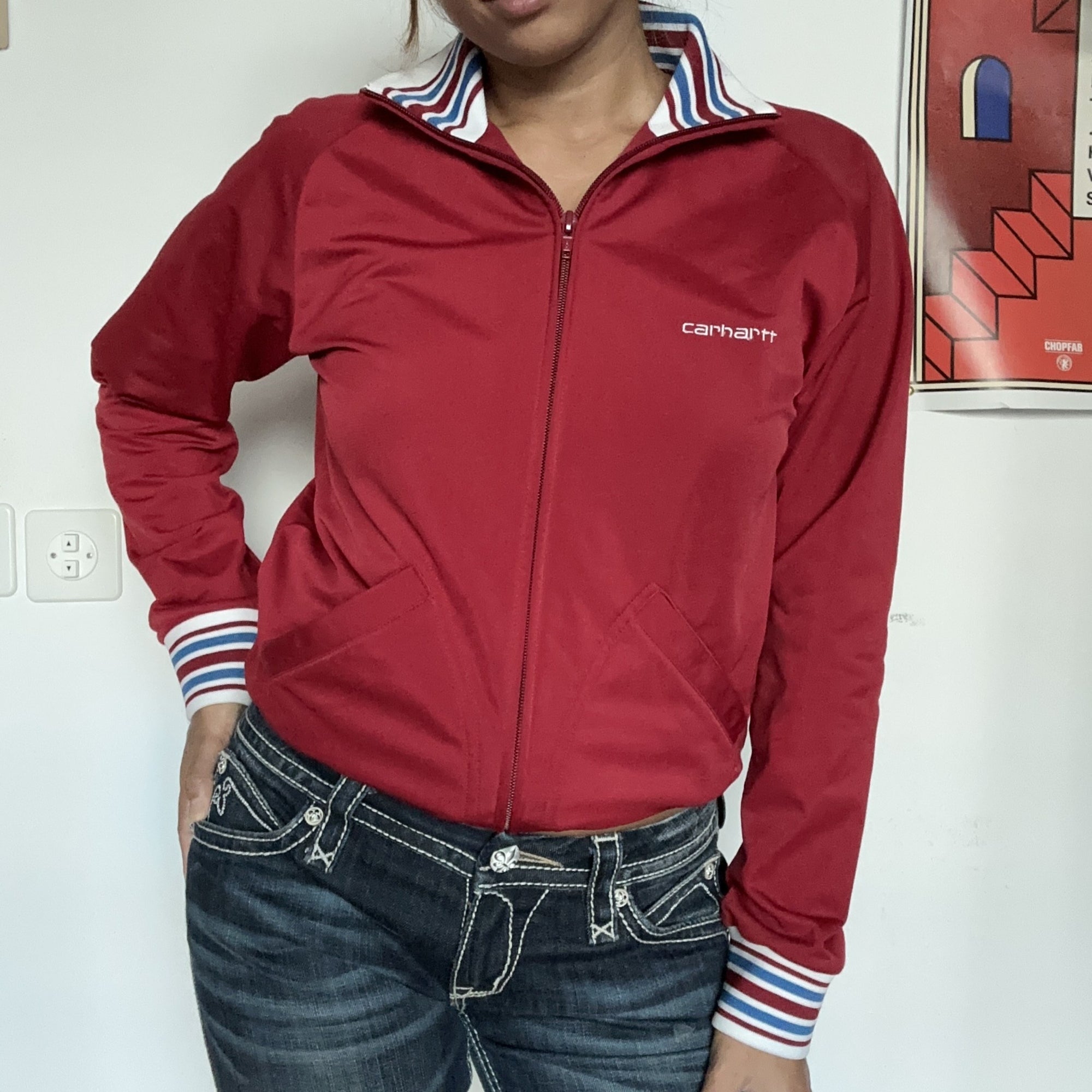 Carhartt Trainingsjacke Rot – Ansicht 3