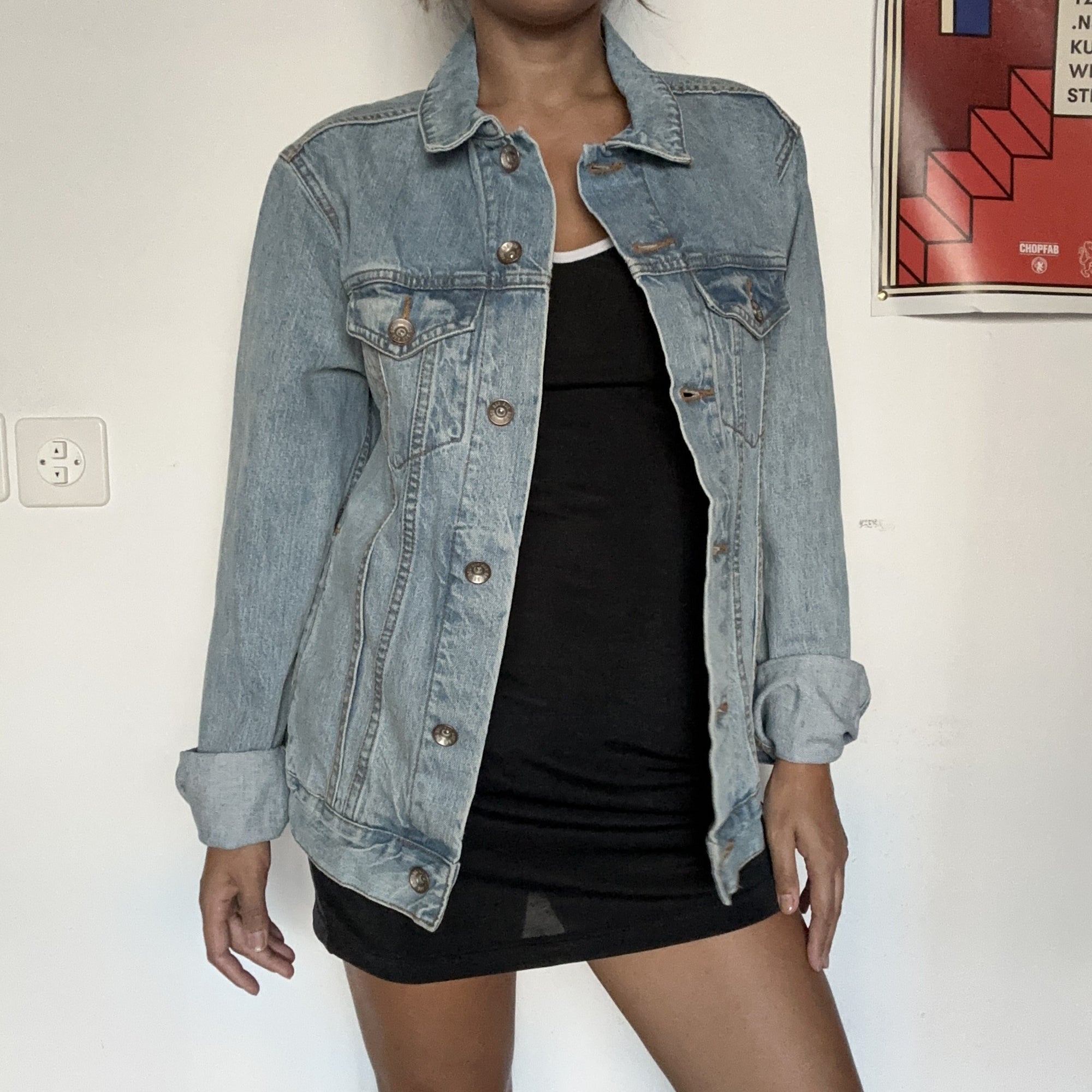 Oversize Jeansjacke Hellblau
