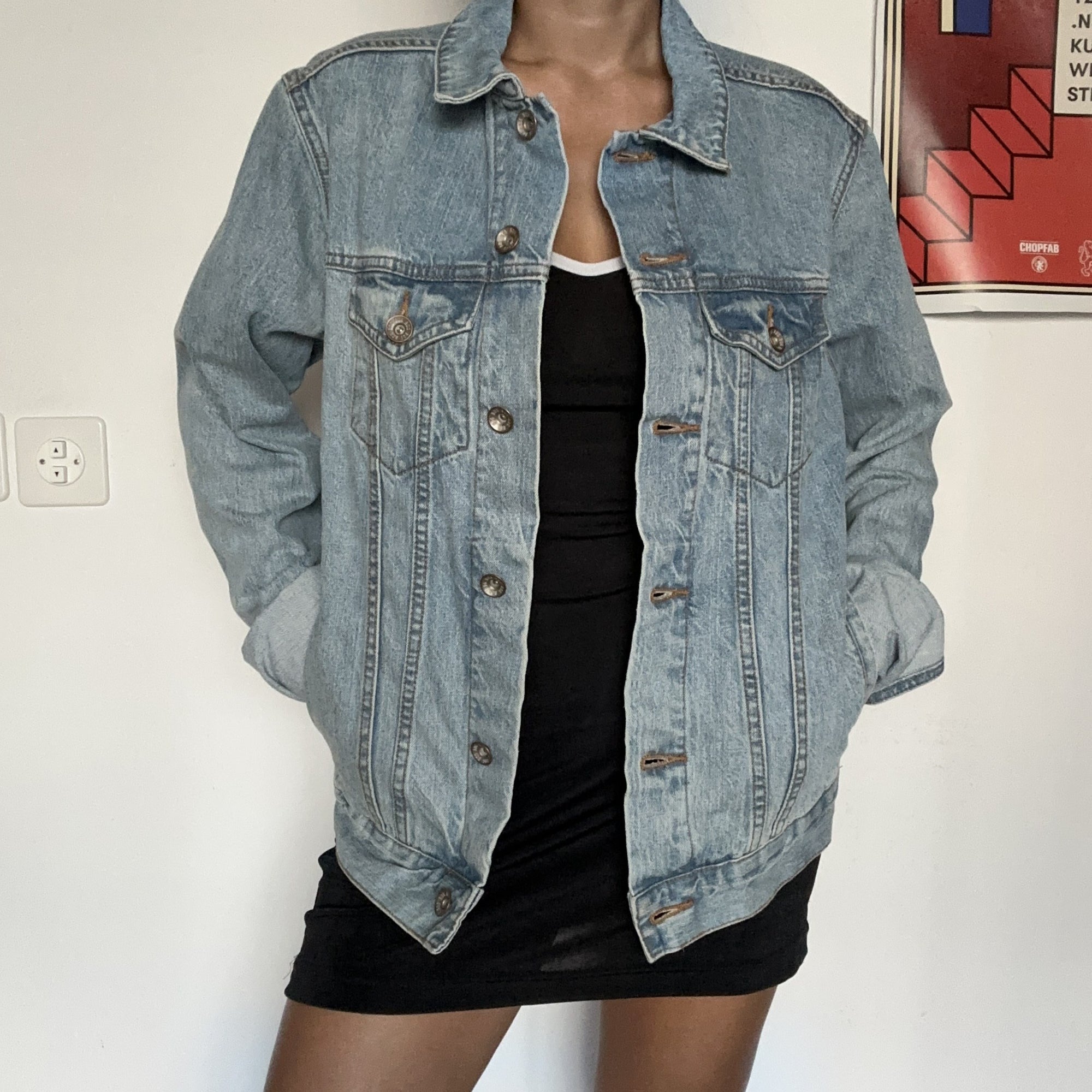 Oversize Jeansjacke Hellblau – Ansicht 2