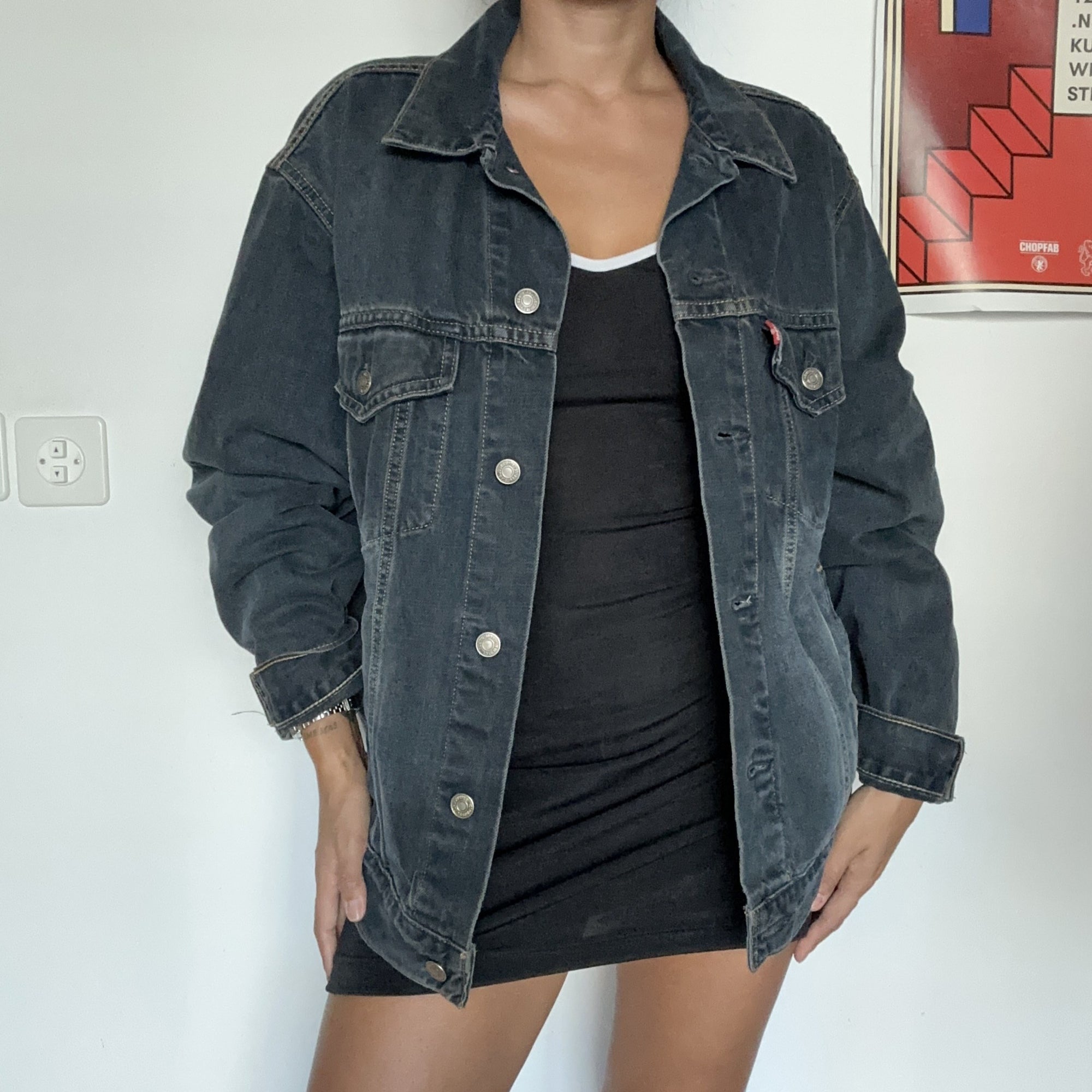 Levi's Long Jeansjacke Dunkelblau