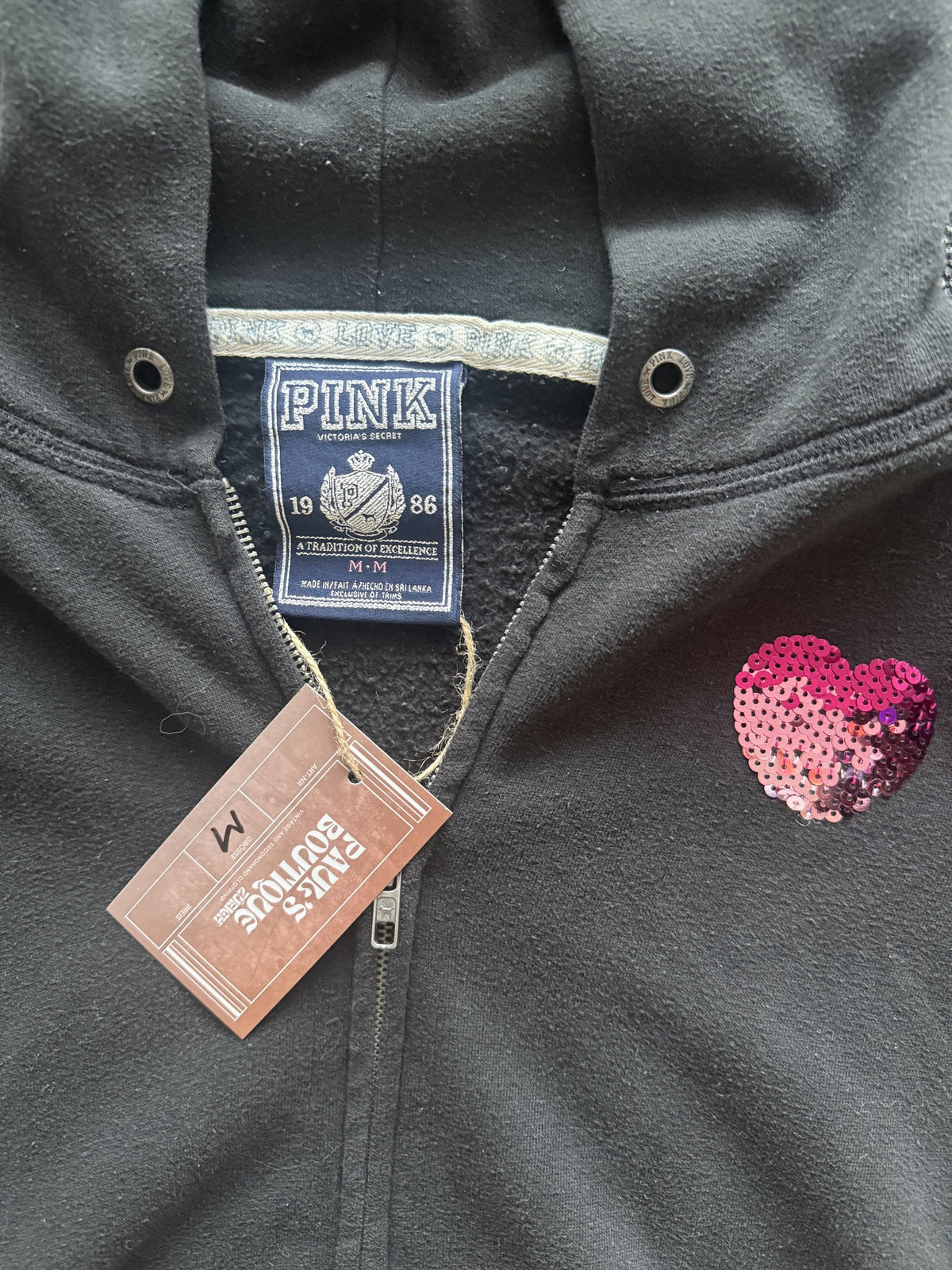 PINK Victoria's Secret Zip-Hoodie Grau – Ansicht 4