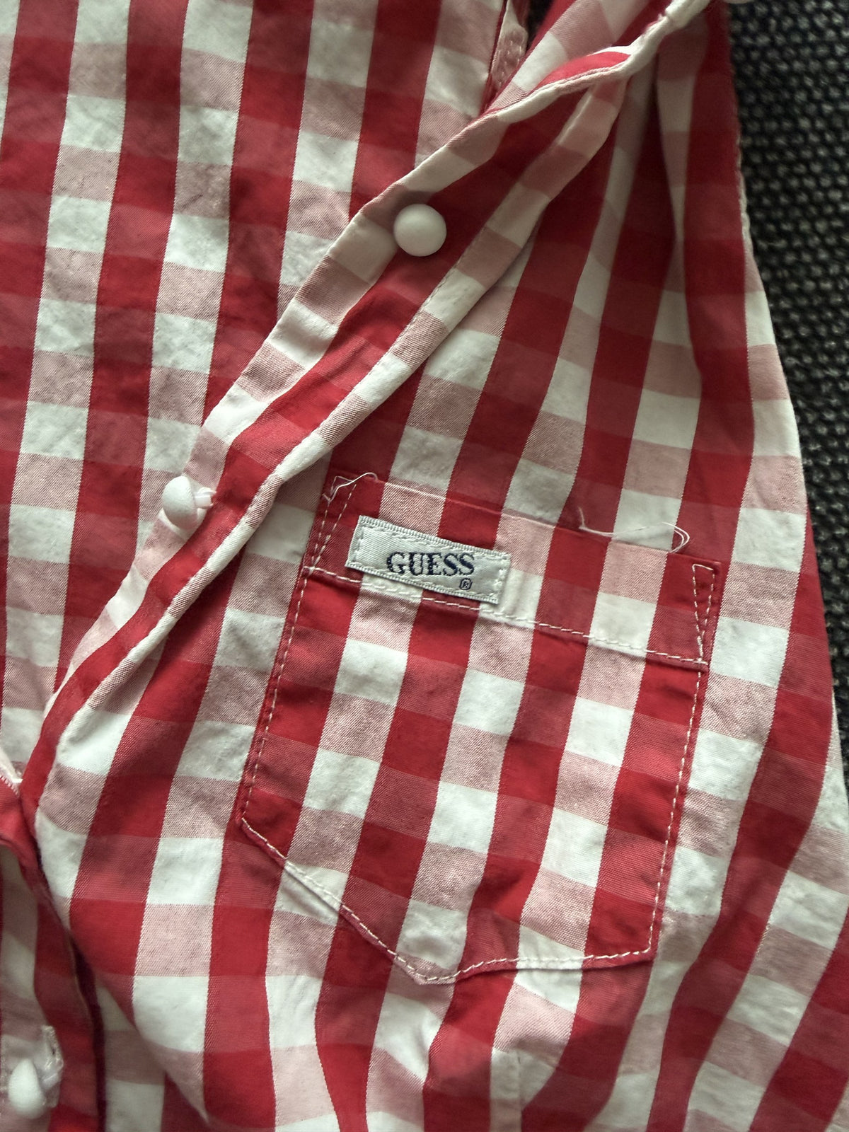 Guess Jeans Karobluse Rot-Weiss – Ansicht 5