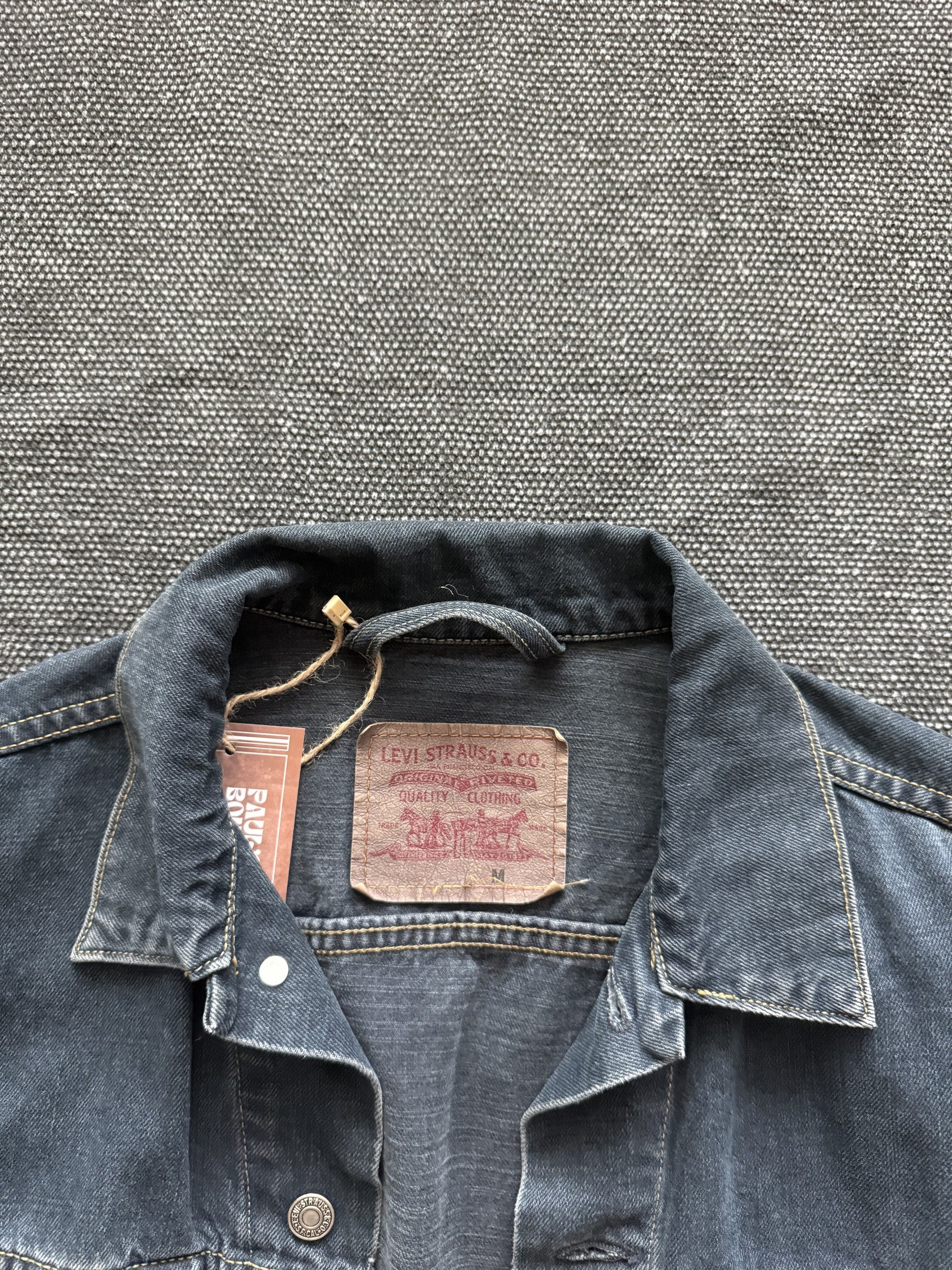 Levi's Long Jeansjacke Dunkelblau – Ansicht 5