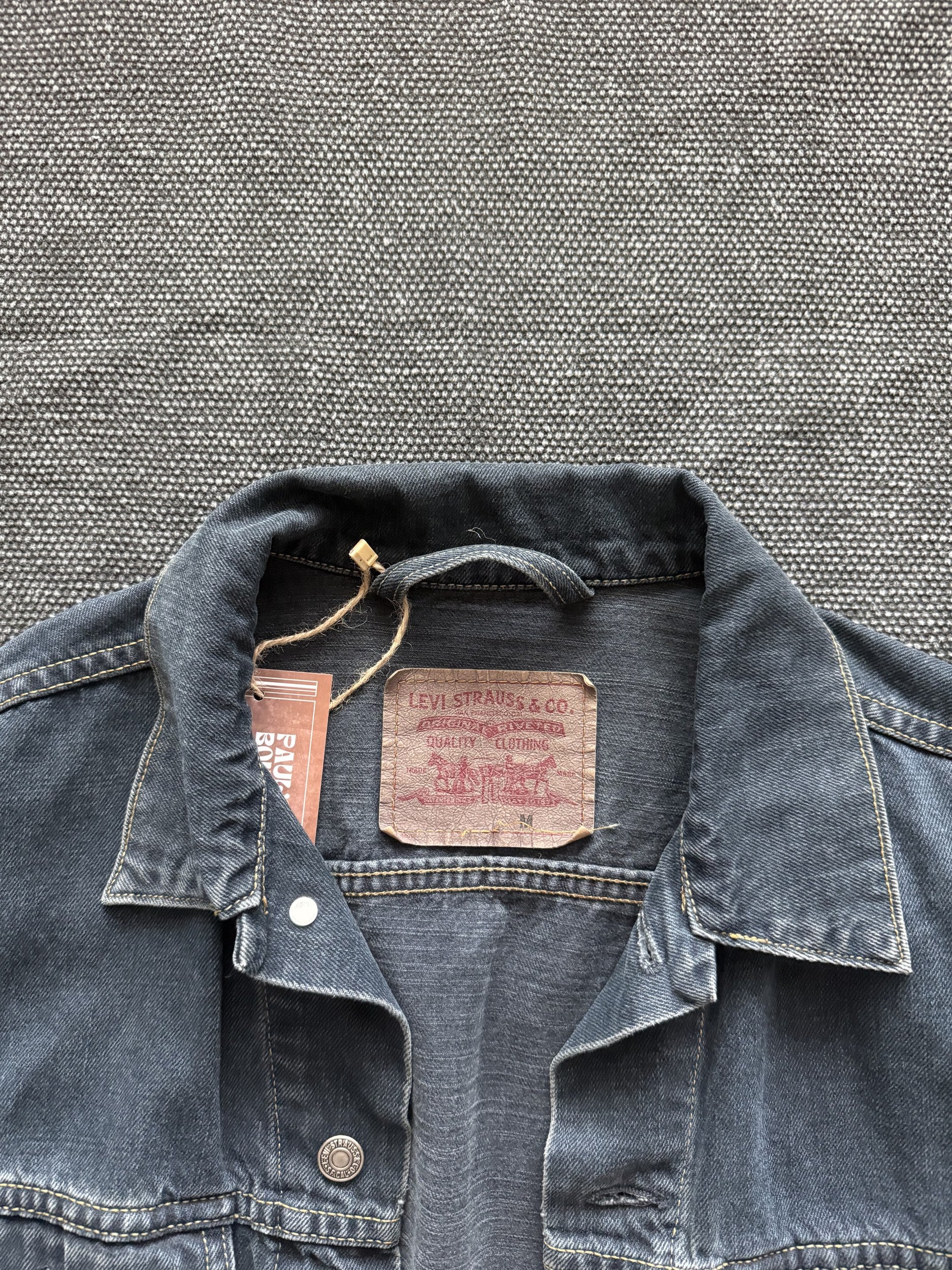 Levi's Long Jeansjacke Dunkelblau – Ansicht 6