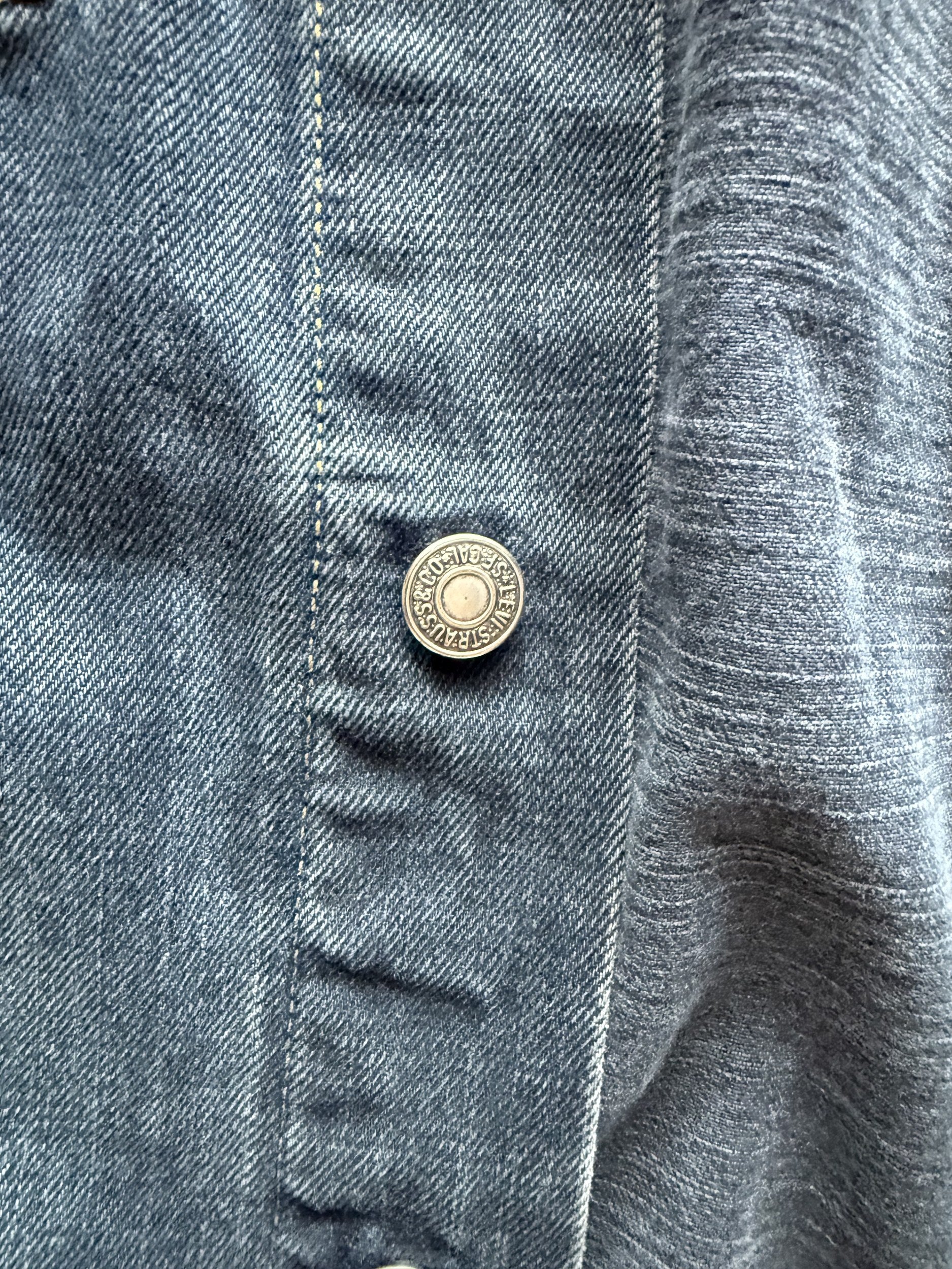 Levi's Long Jeansjacke Dunkelblau – Ansicht 7