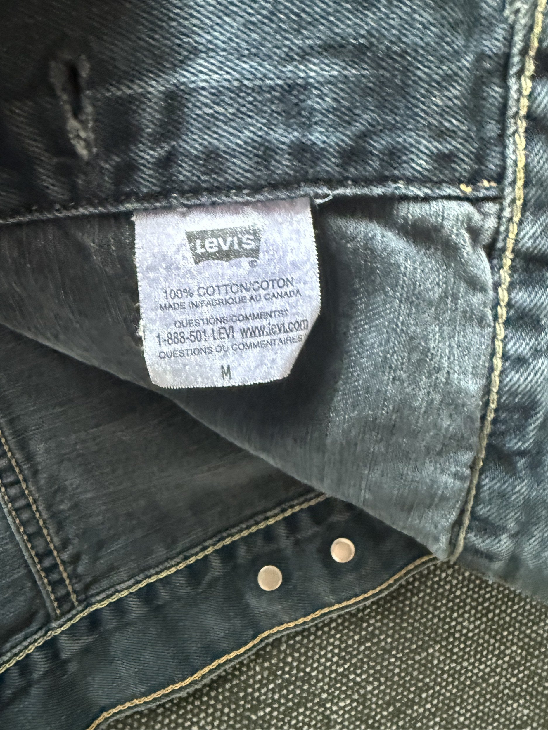 Levi's Long Jeansjacke Dunkelblau – Ansicht 8