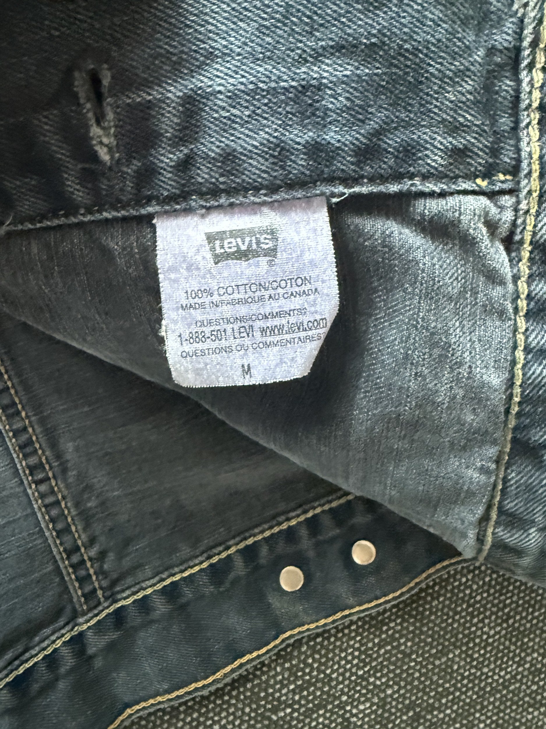 Levi's Long Jeansjacke Dunkelblau – Ansicht 9