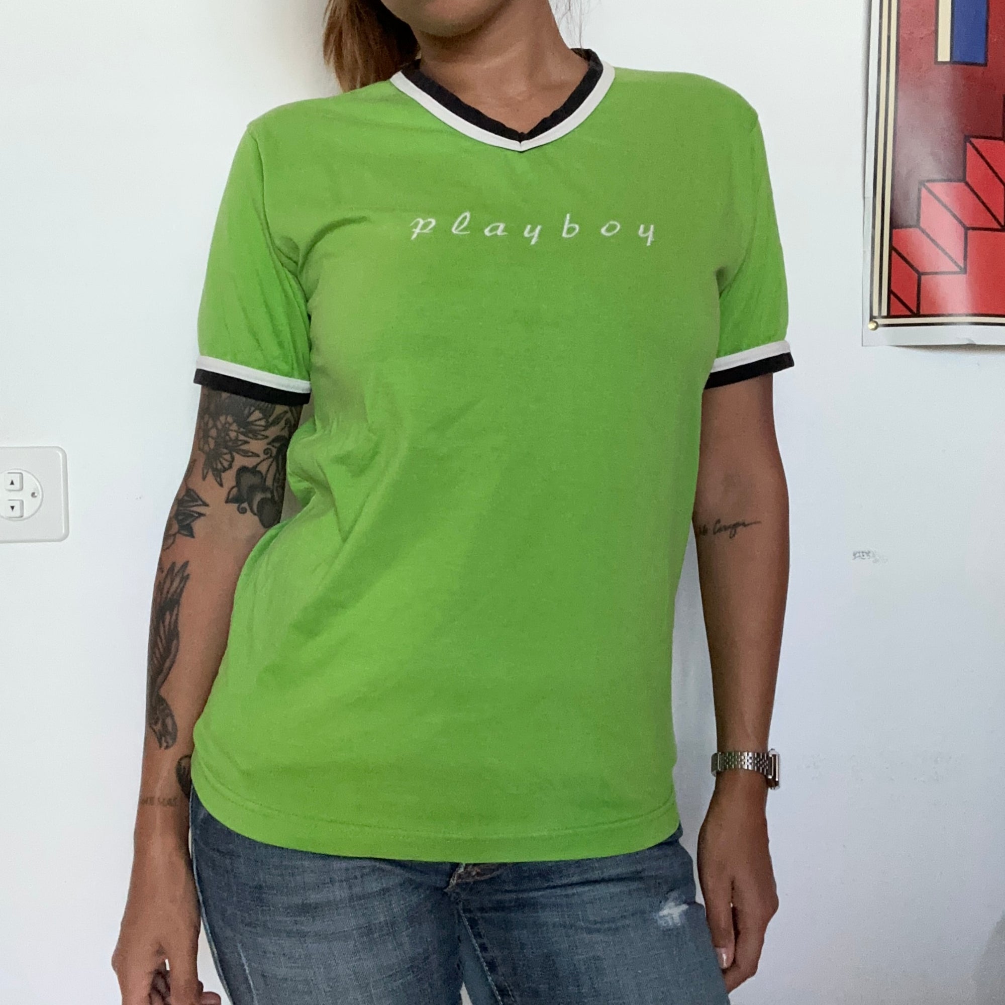 Grünes Playboy T-Shirt – Ansicht 2