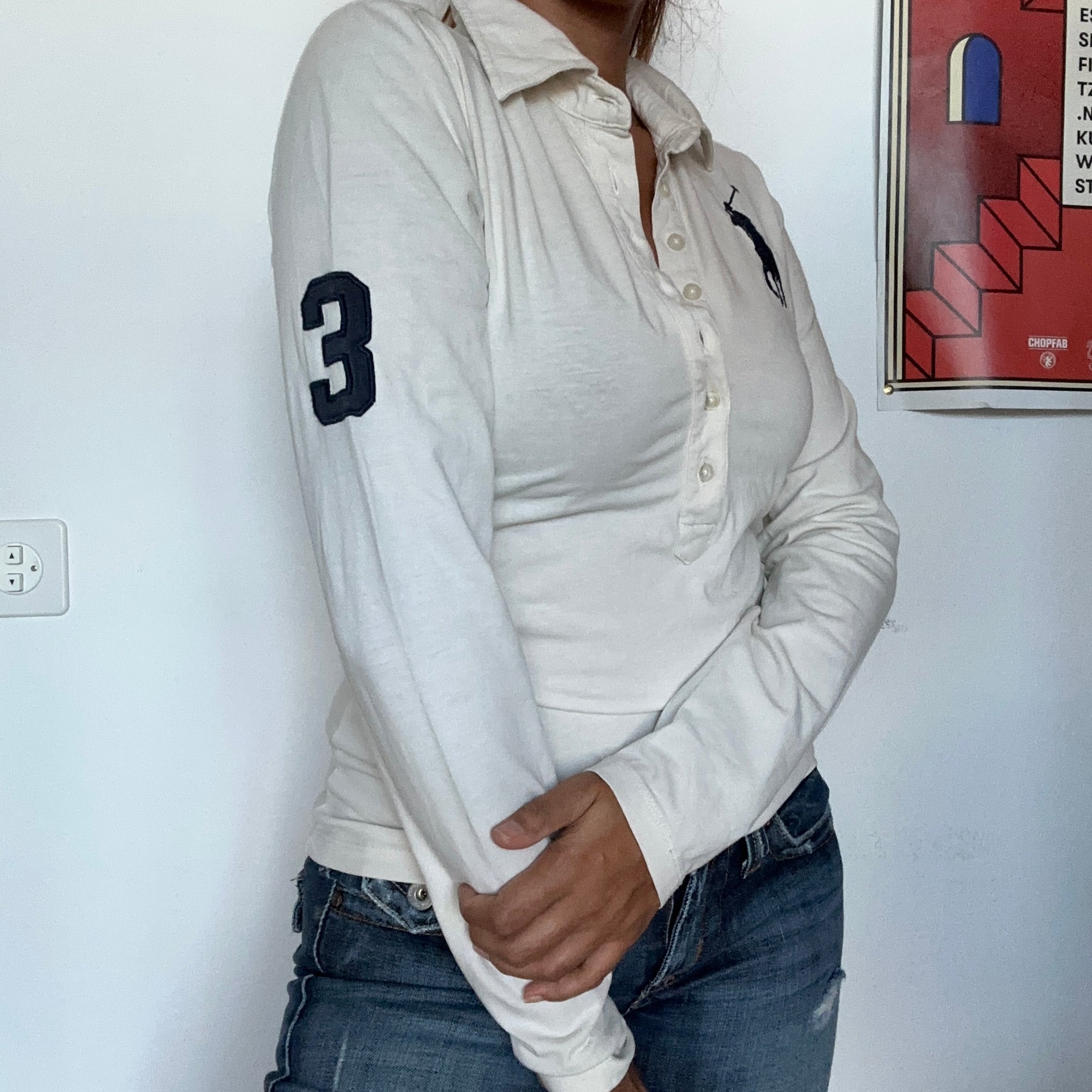 Weisses Ralph Lauren Poloshirt – Ansicht 2