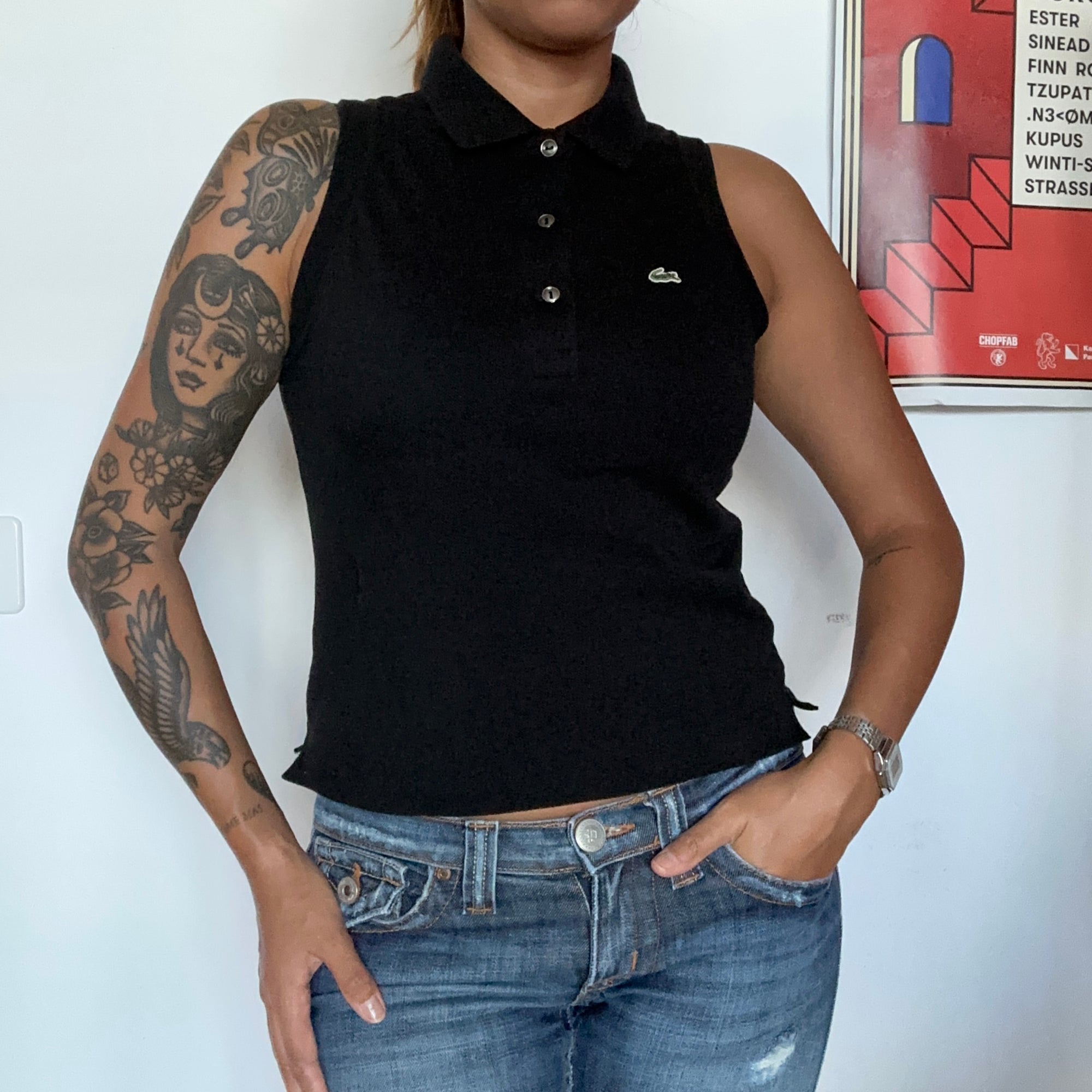 Schwarzes Lacoste Polotop – Ansicht 1