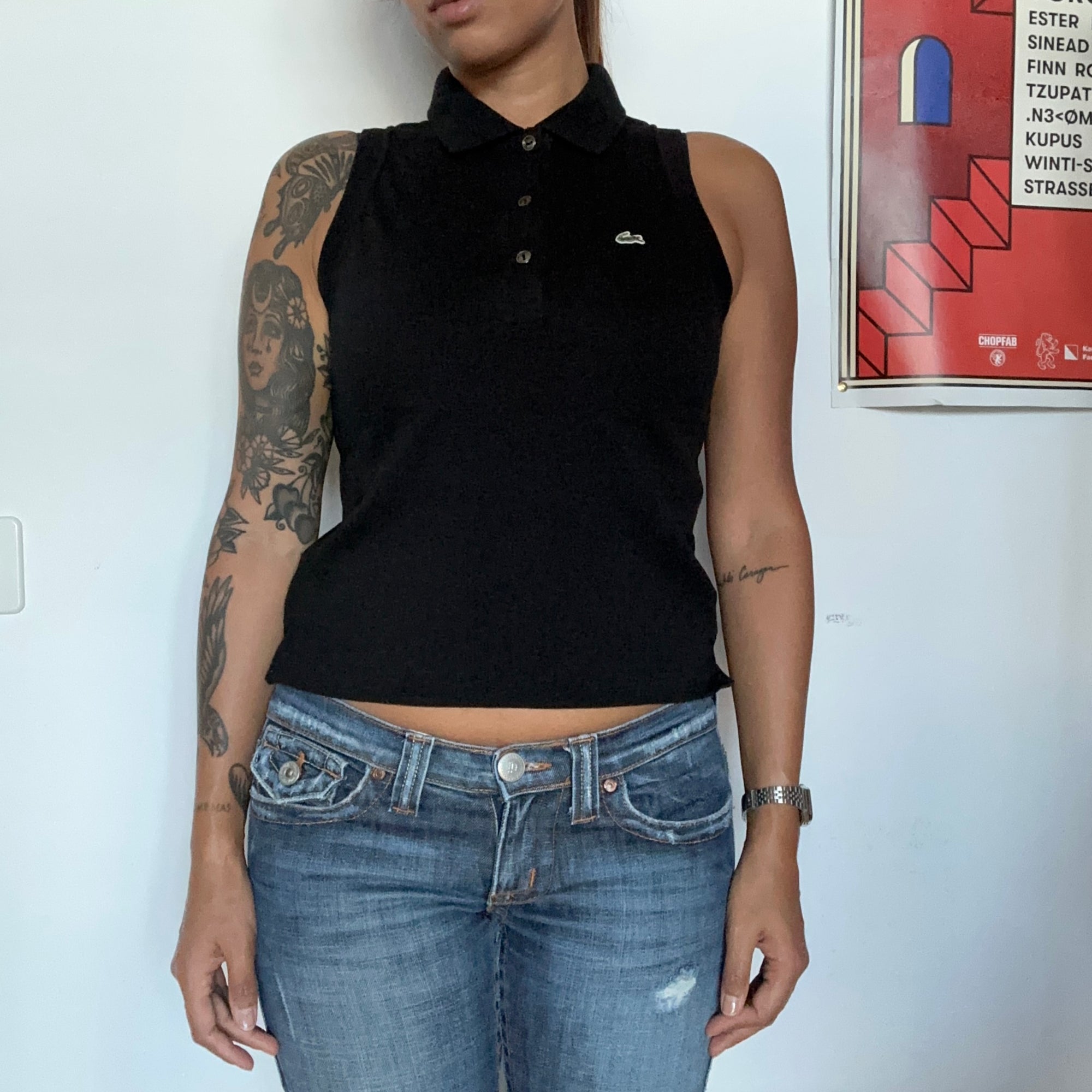 Schwarzes Lacoste Polotop – Ansicht 2
