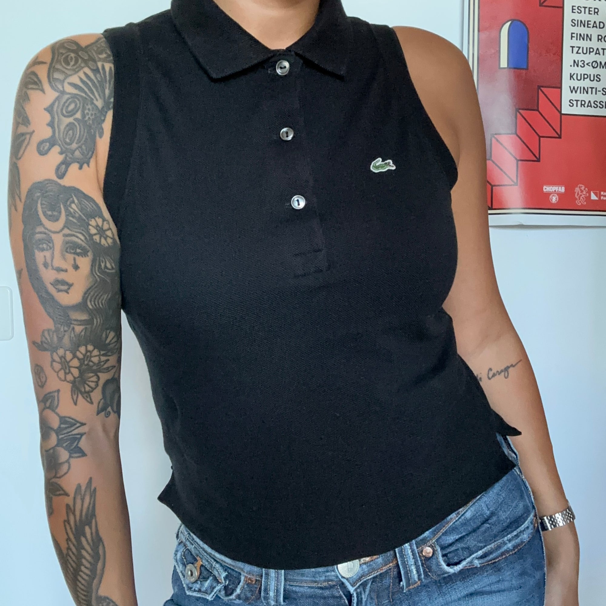 Schwarzes Lacoste Polotop – Ansicht 3