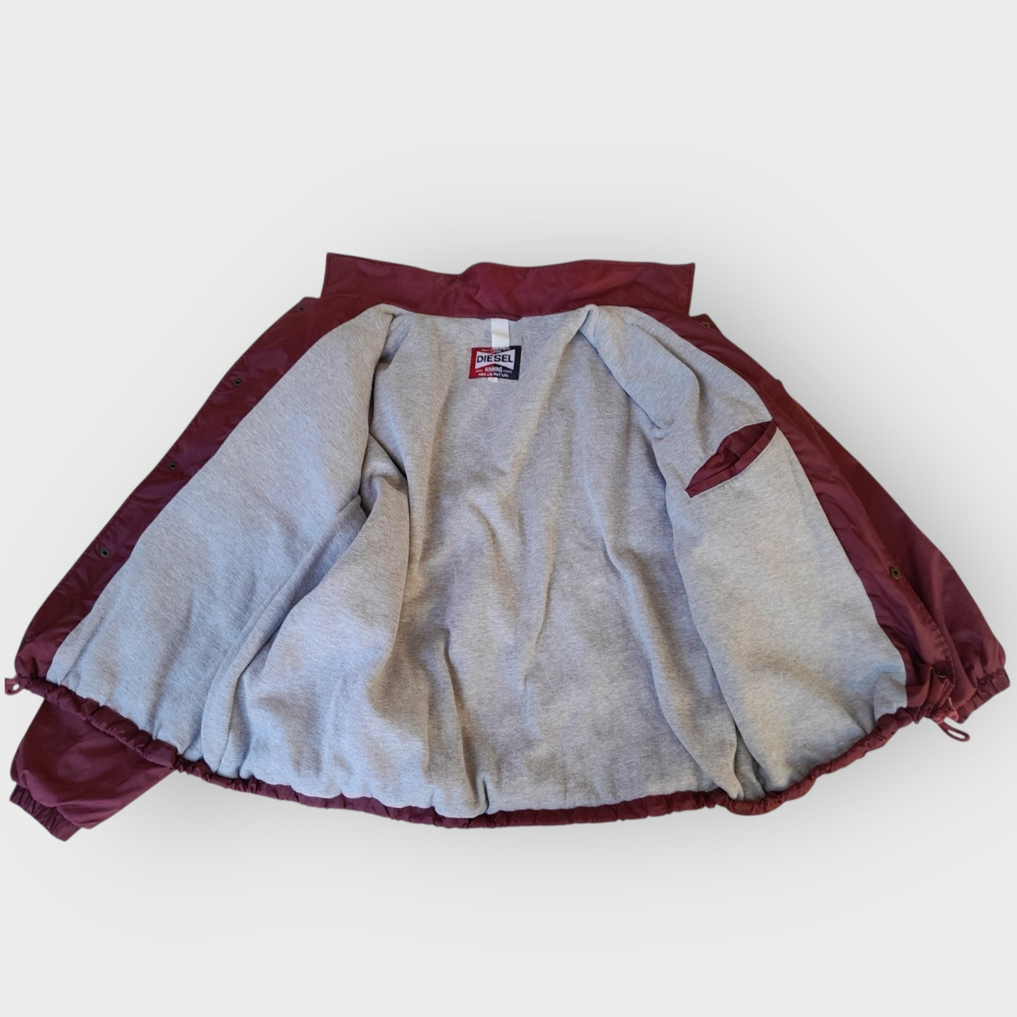 Vintage Diesel Jacke (L) – Burgundy Coach Style