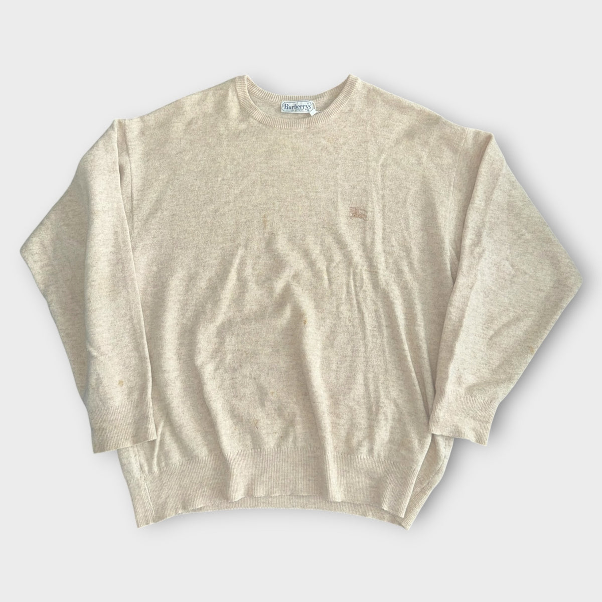 Vintage Burberrys Strickpullover Beige L Vorderseite
