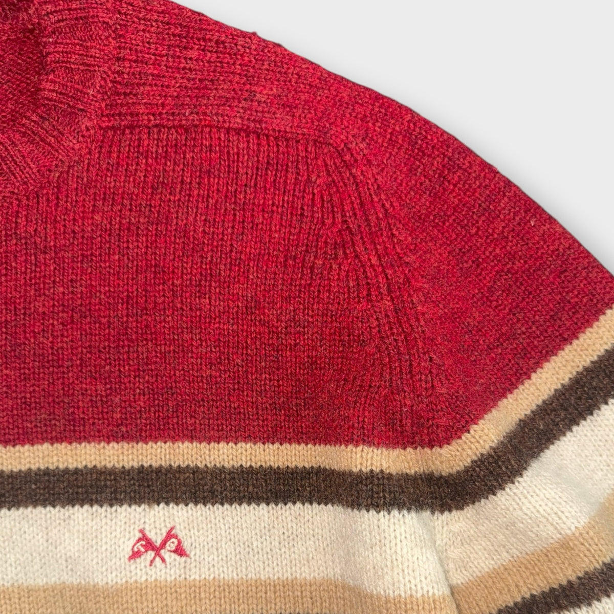 Vintage Thomas Burberry Strickpullover – Logo- und Streifendetail